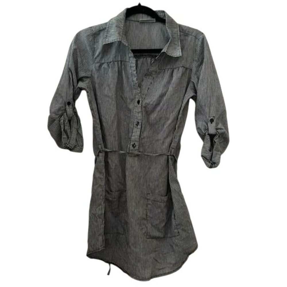 Clockhouse Womens Striped Shirt Dress Size 36 Black & White